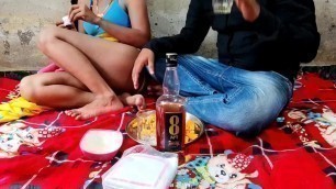 Desi bhabhi drinking a daru and doing sex in  devar