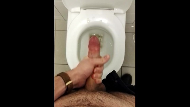 Horny Teen Wanking and Cumming at School Toilet