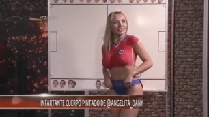 News Anchor Shows her Body Painted