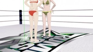 MMD Sexy Catfight Sakura vs Ino Ground and Pound