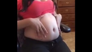 Chubby Teen Shows off how round she's gotten