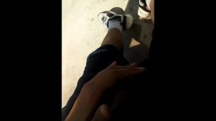 Me Playing with my Cock outside at Bus Stop (part 2)