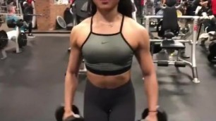 Petite Asian Performing Side Lateral Raise