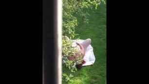 Neighbour Caught Masturbating in the Garden