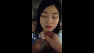 Hairy Korean girl fuck hard and cum in mouth