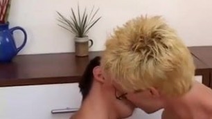 Sexy Blonde Gay Pleasures His Boy