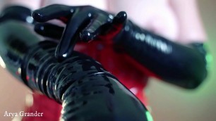 Latex Rubber Gloves Video&comma; Fetish Arya Grander