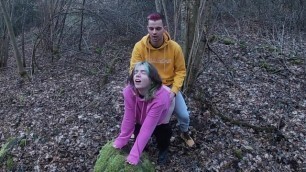 Risky Sex in the Forest with a Beautiful Women