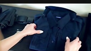 A BUSTY WOMAN IN A POLICE UNIFORM ARRESTED A GUY AND GOT ​​IN A MUCH